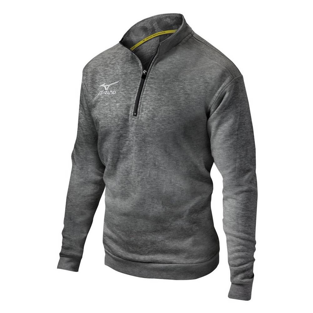 Moletom Mizuno 1/2 Zip Fleece - Homem - Cinzentas - JWKIN1698